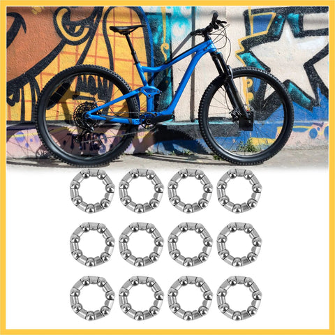 12 Pack Ball Bearing Retainers for Bike Crank and Wheel 20.5mm Outer Diameter 13mm Inner Diameter 7 Balls Steel Cage Replacement Part