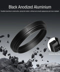 Telescope Adapter M48X0.75 To M42X0.75 And M42X1 Female To M42X0.75 Male, anodized aluminum in rocky backdrop