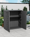 Heavy Duty Metal Shelf Set For 60 Gallon Outdoor Storage Cabinet, 33.3 Inch Wide By 9 Inch Deep By 0.6 Inch Thick, Black Two Shelves