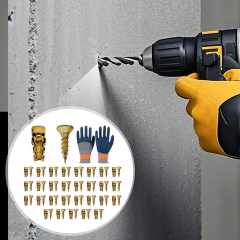 20-Piece Heavy Duty Cabinet Hinge Screws Set For Hole Repair And Door Stabilization Deep Grip Expansion Fasteners To Stop Sagging And Misalignment From Daily Slams Built Tough For Kitchen Cabinets., drill with heavy duty cabinet hinge screws set