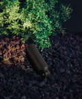 Six Inch Outdoor Accent Light In Textured Architectural Bronze Low Voltage 12V LED Adjustable Spotlight With MR16 Bi Pin Socket