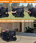10500 Watt Tri Fuel Open Frame Inverter Generator with ATS Quiet Technology CO Sensor Digital Display and 50A Output
