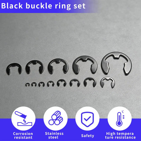 1100 Piece E Clip Retaining Rings Set, C Clips And Snap Rings Assortment Kit in various sizes on display