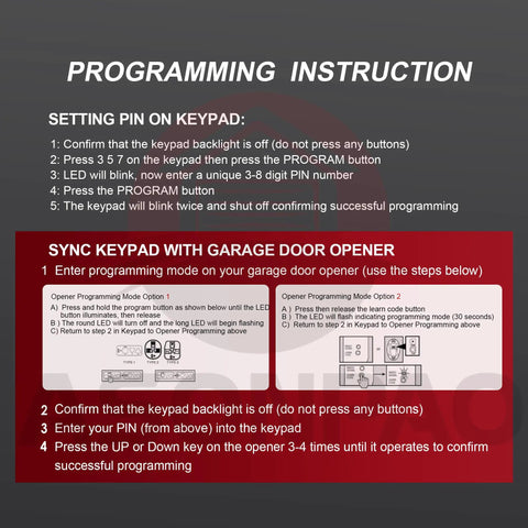 Programming instructions for Must Have Universal Garage Door Opener Remote Compatible With G3T A R BX Series For 1997 To Present Openers