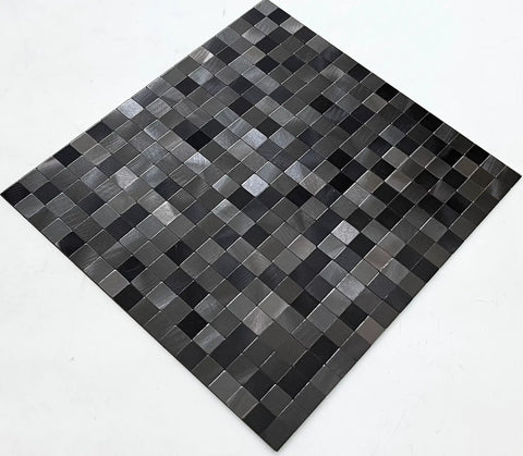 10 Piece Self Adhesive Brushed Aluminum Metal Backsplash Tiles Peel And Stick For Kitchen And Home Decor Easy Install