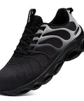 Steel Toe Shoes For Men Safety Work Sneakers With Lightweight EVA 3D High Rebound Sole Built For Comfort ASTM F2413 200J Protection Rugged Yet Flexible Safety Toe Sneakers For Jobsite, front view