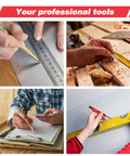 Built Tough Heavy Duty Mechanical Carpenter Pencils With 36 Vivid Color Refills And Snappy Sharpener For Long Nose Woodworking Marking And Job Site Ready Pro Gear in use on various materials.