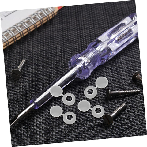 100 Pcs Plastic Screw Caps Protection End Caps Invisible Screw Covers with screwdriver and screws for office and industrial use