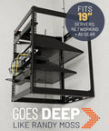 15U Open Frame Server Rack With Wall Mountable Design Including Vented Shelves, 25 Rack Screws, Four Leveling Feet.