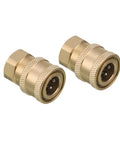 Tool Daily pressure washer coupler, 1/4 in quick-connect, brass pair of fittings