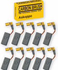 Ten Pack Heavy Duty Carbon Brushes For Angle Grinders Replacement Parts N097696 in durable packaging, each measuring 1/4".
