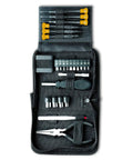 Compact 25 Piece Tool Kit With Precision Drivers, Long Reach Tweezers, Needle Nose Pliers, Sockets, Driver Handle