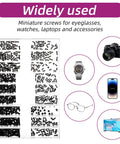 All-In-One 500-Piece Micro Screw Repair Kit With Tweezers For Glasses, Watches, Laptops And SSDs, assorted screws in box