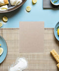 10 Pcs Microwave Waveguide Covers Mica Insulation Sheets 104 by 85 mm surrounded by lemons on a table for DIY kitchen repair