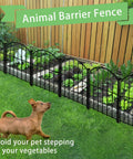 Arched Garden Fence Border Panels 17 Inch By 10 Foot 10 Pack Rustproof Metal No Dig Fence For Dogs installed along garden