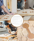 Top Shelf Acrylic Router Templates For Woodworking With 13 Piece Dog Bone And Dumbbell Inlay Jigs Laser Cut Precision Guides in workshop setup.