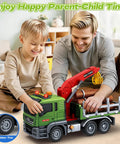 Timber Farm Truck Toy With Loading Crane Lights And Sounds For 3 8 Year Old Boys And Girls Realistic Timber Vehicle