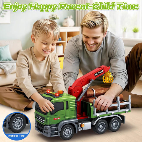 Toddler Flatbed Truck Set With Farm Truck Friction Powered Vehicles With Lights And Sounds 3 4 5 6 7 Years Kids Toy