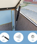 Pro Level 15 Inch Gas Struts Lift Supports 450N Gas Shocks For Trap Door Platform Bed Outdoor Storage Box Lid installed with L brackets.