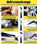 Multi-scenario usage image showcasing Heavy Duty Rolling Steam Mop With 1800W Beast Mode Power And 2 Liter Tank with various attachments.