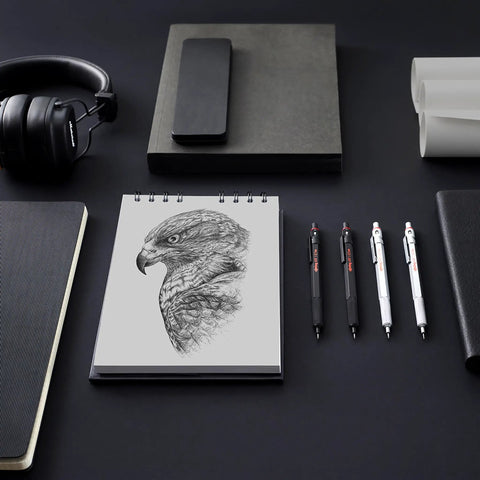Precision 0.5mm Mechanical Pencil With Full Metal Body And Knurled Grip For Writing Drafting Engineering And Architecture Pros on desk