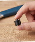 Premium Heavy Duty Machine Shaft End Protectors For Grip O Matic Pullers Reduce Noise Vibration Plus Industrial Spindle Caps in hand.