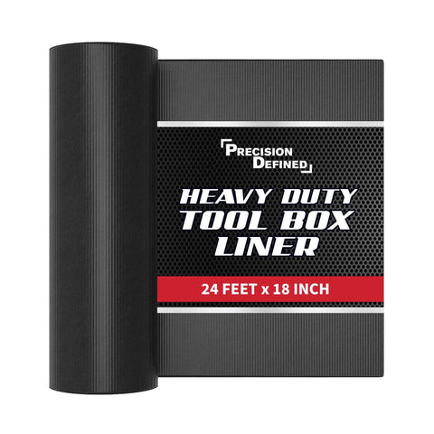 Heavy Duty Tool Box Liner For Tool Chests Drawers And Cabinets Non Slip Thick Shelf Mat Keeps Tools Organized And Protected 24 Ft By 18 In Black Ideal For Home Shop Garage Organization And Heavy Use