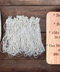 Rotisserie Cooking Ties 50 Heat Safe Cotton Elastic Loops Trussing Twine For Chicken Turkey Roast And Meat Stretch To 22 Inches And Heat Resistant Up To 500 F For Oven Grill And Deep Fry next to cleaver and board
