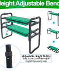 Adjustable Garden Kneeler And Seat With Handles Heavy Duty Outdoor Foldable Portable Garden Stool Thick EVA Foam Pad For Kneeling And Sitting Multi Purpose Gardening Bench Go To Yard Work