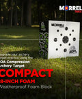 BOA Compression Archery Target for Compound Bows and Crossbows, 18 inch weatherproof foam block, field points only in outdoor setting