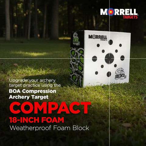 BOA Compression Archery Target for Compound Bows and Crossbows, 18 inch weatherproof foam block, field points only in outdoor setting