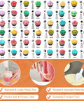 Assorted piping tips and cupcake designs in 701 Piece Cake Decorating Kit With Baking Supplies Turntable Piping Tips Leveler Pans Spatula Cake Boards And Frosting Tools For Pro Bakers And Beginners Alike Ideal For Rolling Out Fondant Layering Ganache And Creating Bakery Worthy Creations At Home