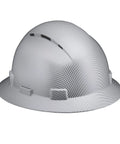 Vented Full Brim Hard Hat With Padded Comfort In Blue Banshee For Construction OSHA Approved Head Safety Helmet For Men Featuring Lightweight HDPE Shell And All Day Worksite Protection Boss Level Shield.