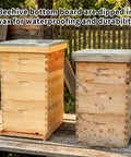 10 Frame Beehive Bottom Board with Entrance Reducer for Langstroth Hives solid pine beekeeping base shown outdoors