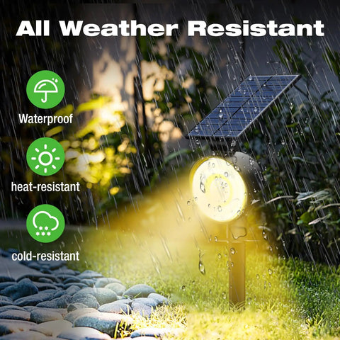 Kick Up Your Backyard Game With Pro Grade Solar Spot Lights Outdoor Waterproof, Fully Adjustable Landscape Lighting, Smart Sun Tracking Panels, Heavy Duty Weatherproof Design For Serious Nighttime Vibes
