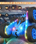 Lit Remote Control Drift Car With Strip Lights And Headlights 360 Degree Double Sided Rotating 4WD Stunt RC Truck for Boys and Girls