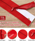 Heavy Duty Zipper For Dust Barriers Pack Of 6 Rolls 7 Ft By 3 Inch Red Self Adhesive Construction Door Zippers