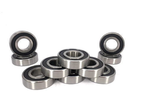 R12 2RS Ball Bearings 3/4 X 1-5/8 X 7/16 Inches With Double Rubber Seals Chrome Steel Durable 10 Pack Displayed