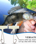 Heavy Duty Sinker Slider Kit With Swivel Snaps And Duo Lock Hooks, fishing use demonstration with holding fish by lake