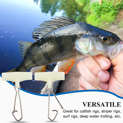 Heavy Duty Sinker Slider Kit With Swivel Snaps And Duo Lock Hooks, fishing use demonstration with holding fish by lake