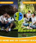 Couple and family using Ultralight Inflatable Camping Pad With Pillow And Built In Foot Pump, 4 Inch Thick for outdoor comfort