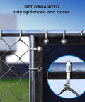 Heavy Duty 304 Stainless Steel Zip Ties 11.8 Inches Metal Cable Ties Built Tough For Outdoor Wiring securing a fence.