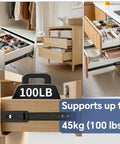 24 Inch Soft Close Drawer Slides Full Extension Pair For Cabinets And Furniture Whisper Quiet Glide With Steel Core Hydraulic Dampers Slam Free Smooth Quiet Operation For A Peaceful Home