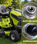 Say Bye To Wobbly Front Ends On Your Riding Mower With This Heavy Duty Bushing To Bearing Conversion Kit For Super Smooth Gliding And Trouble Free Yards Ahead - close-up of mower wheel bearing showing anti-abrasion feature.