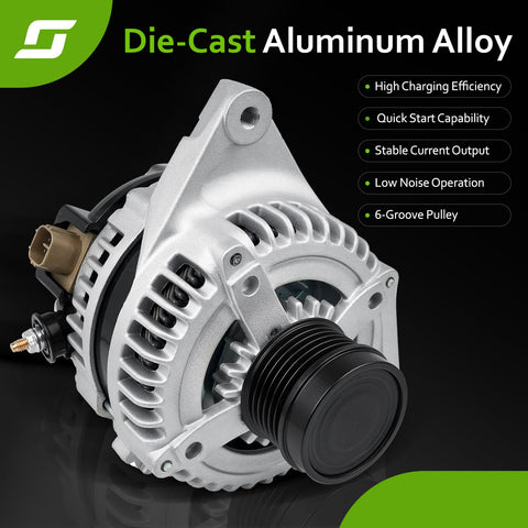 New High Output Alternator Direct Fit For 2009 2012 RAV4 2012 2015 Camry 2011 2016 Scion tC 2.5L L4 Plug And Play Replacement