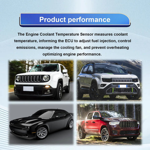 Dunviku 213-928 engine coolant temperature sensor product performance banner with four vehicles