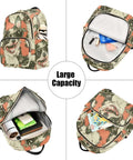 Quilted Womens Backpack Purse With Zipper Closure And Leather Handle Dope Everyday Carry Bag For Work Travel College And Social Life Adjustable Shoulder Strap Multiple Pockets Stylish Pattern Bag shown with large capacity storage details