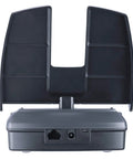 Back view of professional grade money counting scale for bills and coins, fast and accurate bill and coin counter that counts by weight.