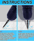 5-piece diamond drill bit set with hex shanks; sizes 1/4, 5/16, 3/8, 1/2 in for tile, ceramic, glass, granite, marble.