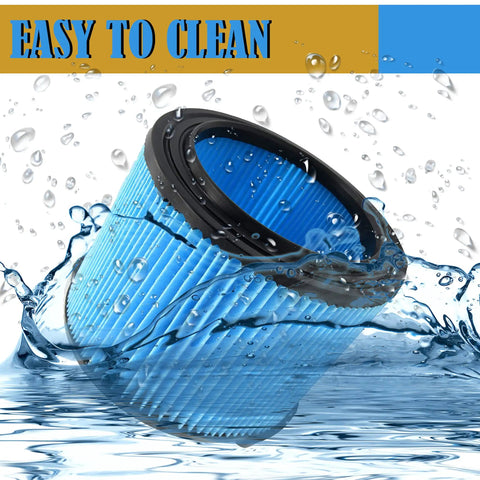 Replacement 3 Layer Pleated Vacuum Filter For 3 To 4.5 Gallon Wet Dry Vacuums 2 Pack Fine Dust And Dirt Filtration in water splash